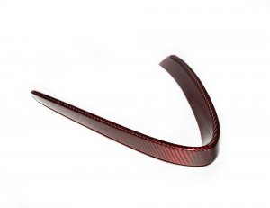 Alfa Romeo Giulia Front V Shield Grill Frame - Carbon Fiber - Red Carbon - Feroce Carbon